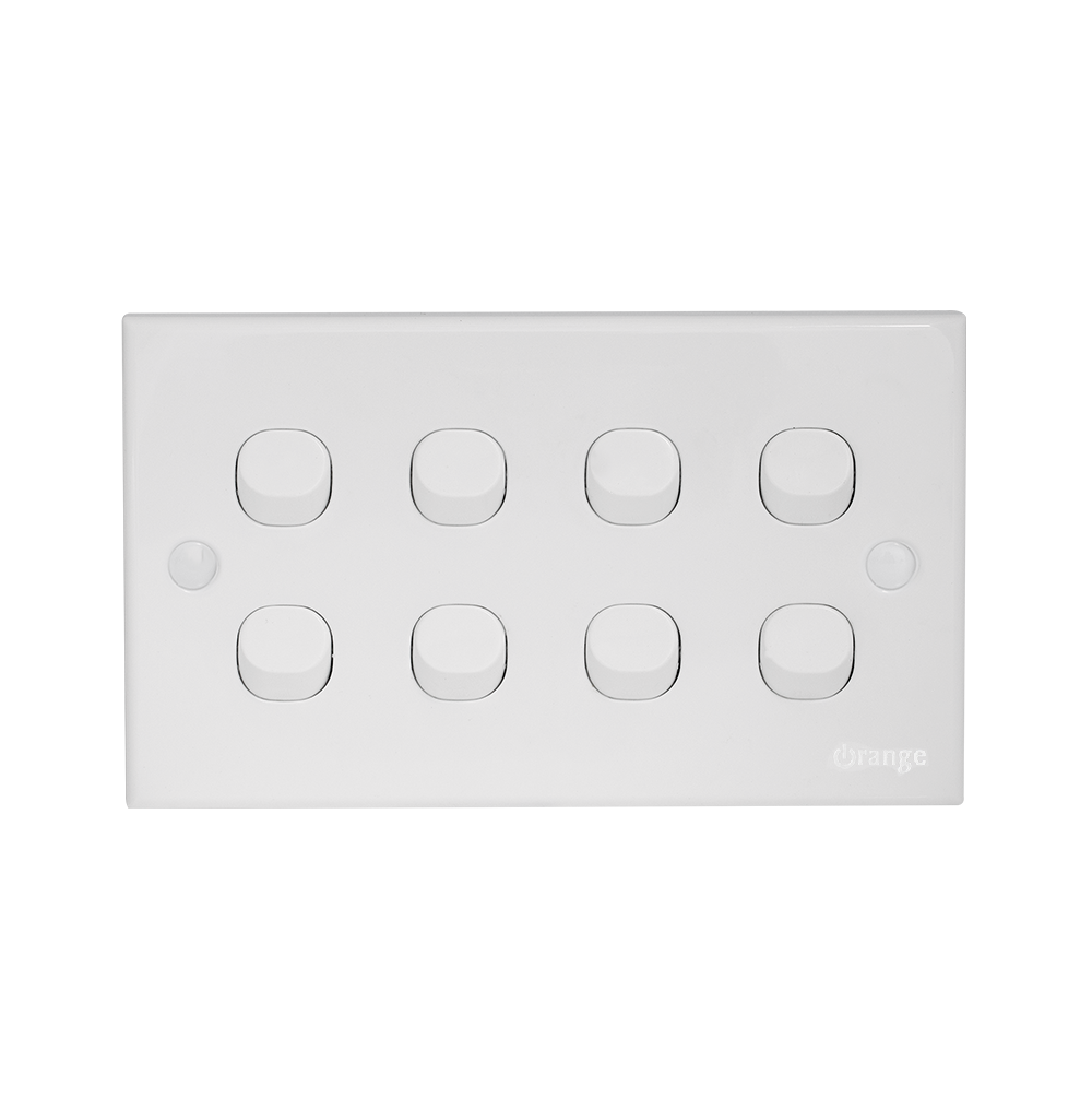 CASABLANCA 10Amp. 8Gang 2Way Switch White