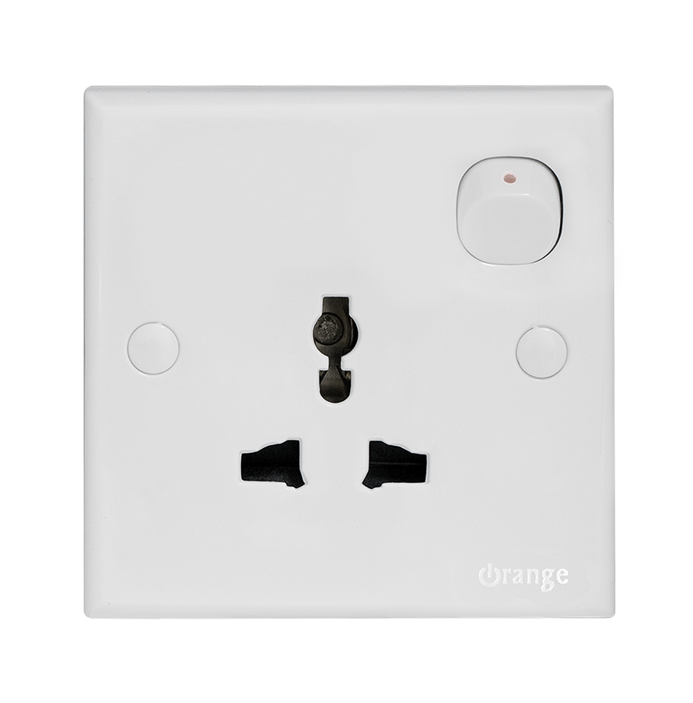 CASABLANCA 13Amp. Single Multi Switched Socket Outlet White
