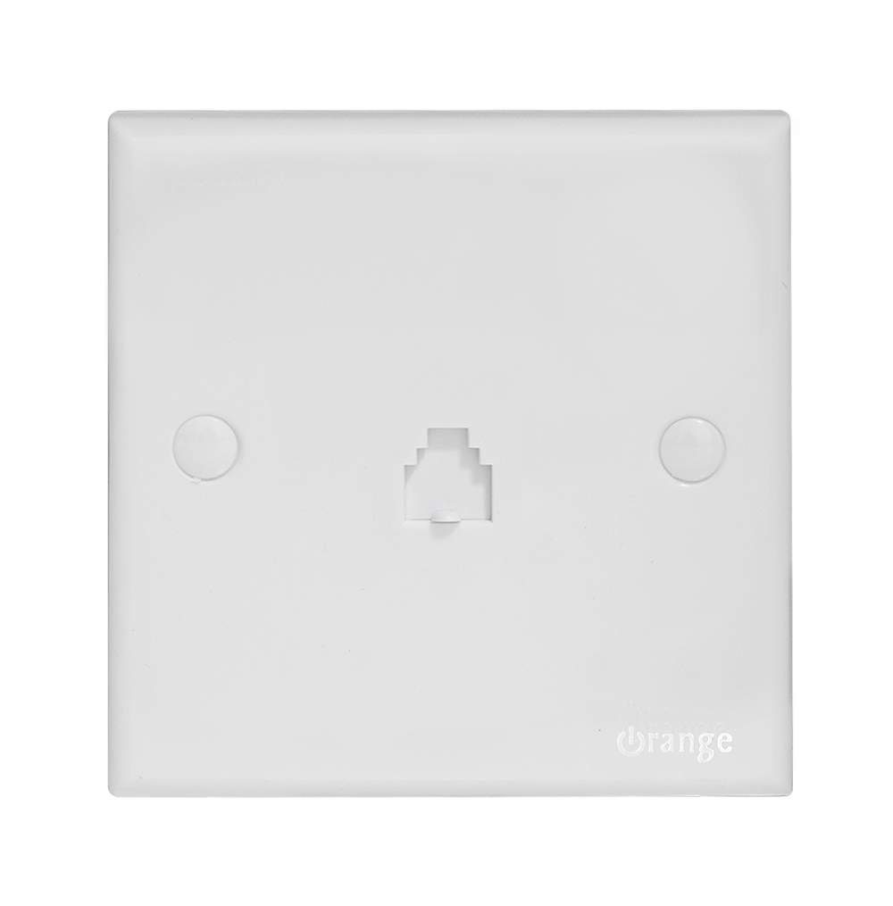 CASABLANCA 1Gang 4Wire Telephone Outlet White