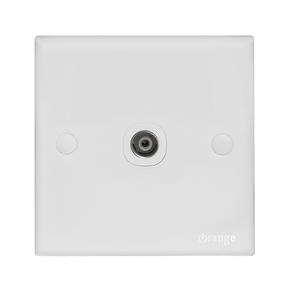 CASABLANCA 1Gang TV Co-Axial Outlet (75 Ohm) White