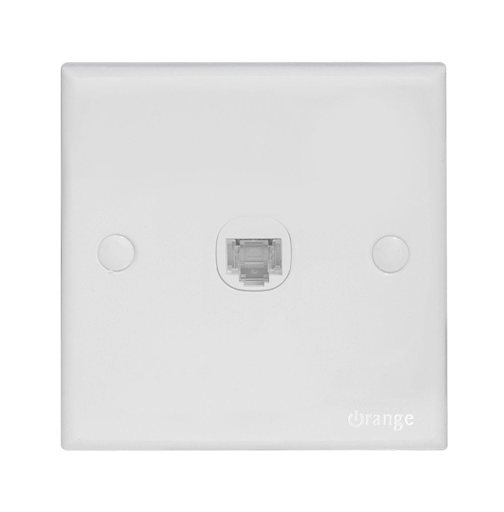 CASABLANCA 1Gang 8Wire 8Contact Telephone / Data Outlet White