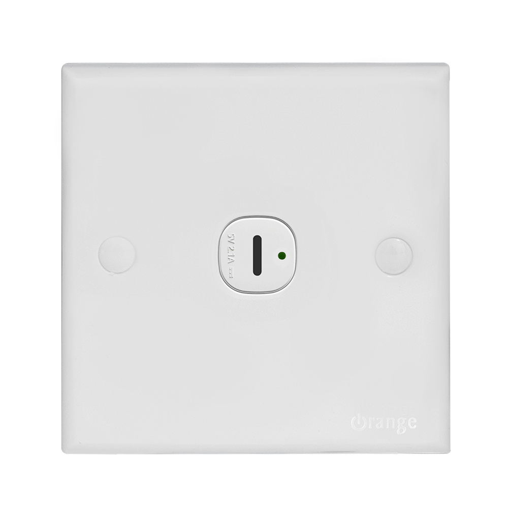 CASABLANCA 2.1Amp. 1Gang  Type-C USB Charger Outlet White