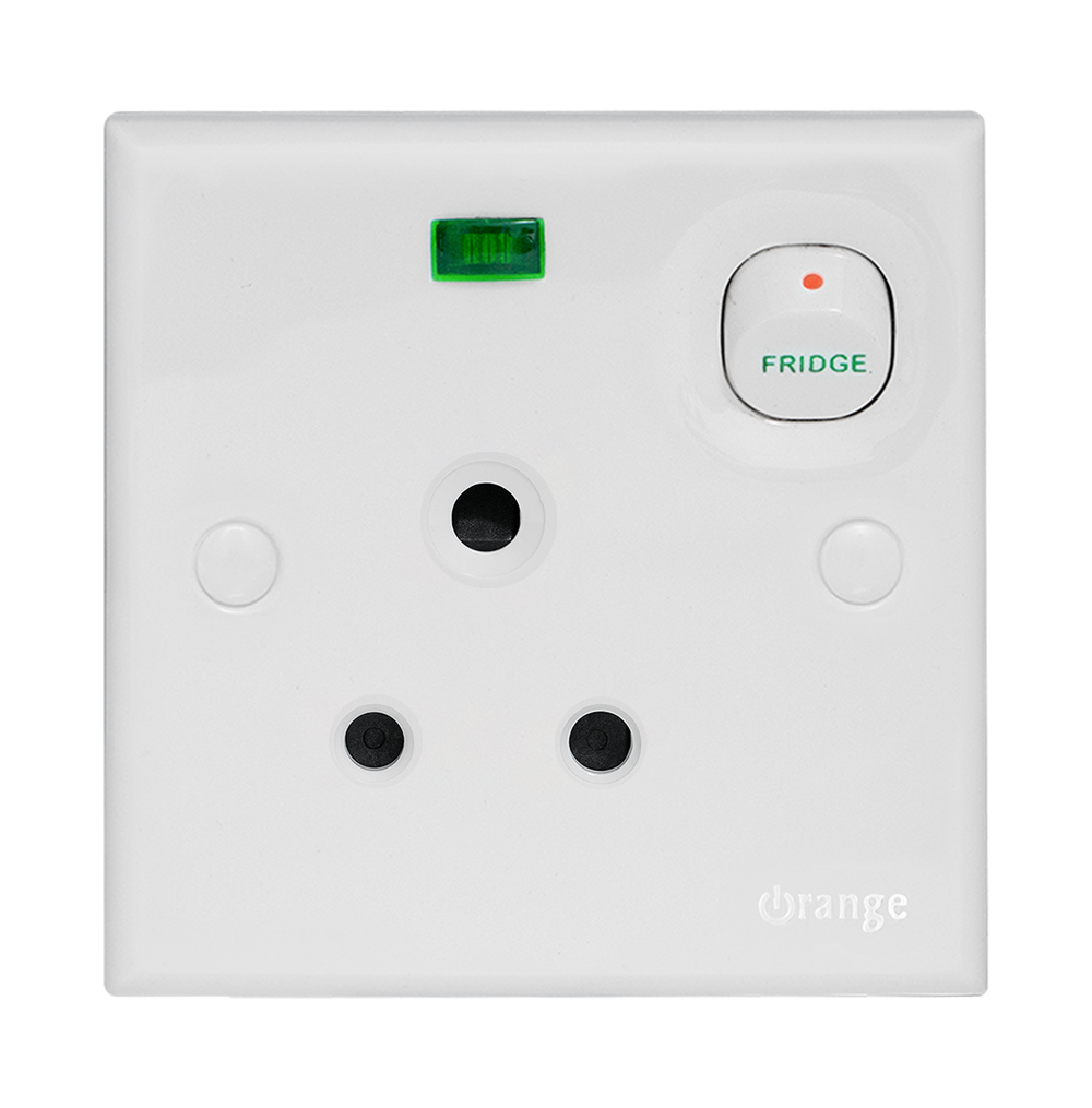 CASABLANCA 5Amp. Switched Socket Outlet with Surge Arrester White