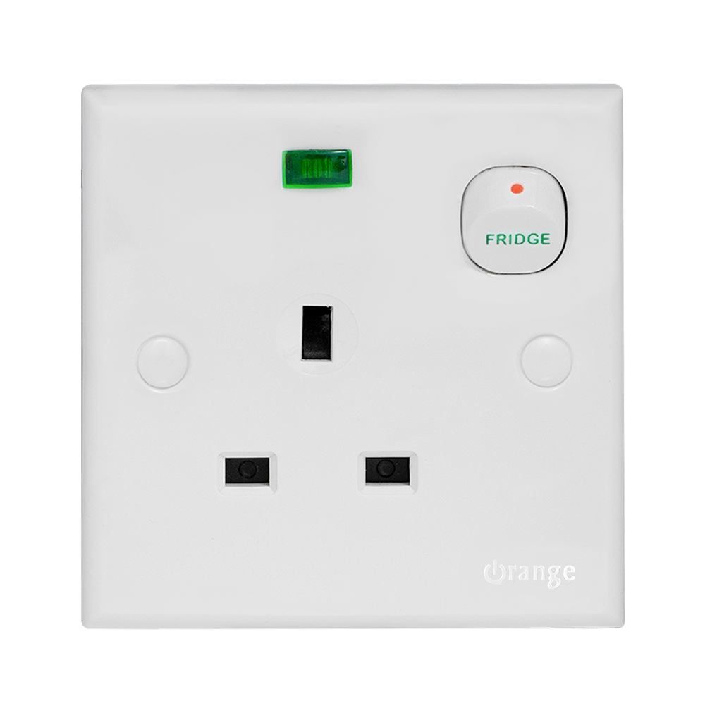CASABLANCA 13Amp. Switched Socket Outlet with Surge Arrester White