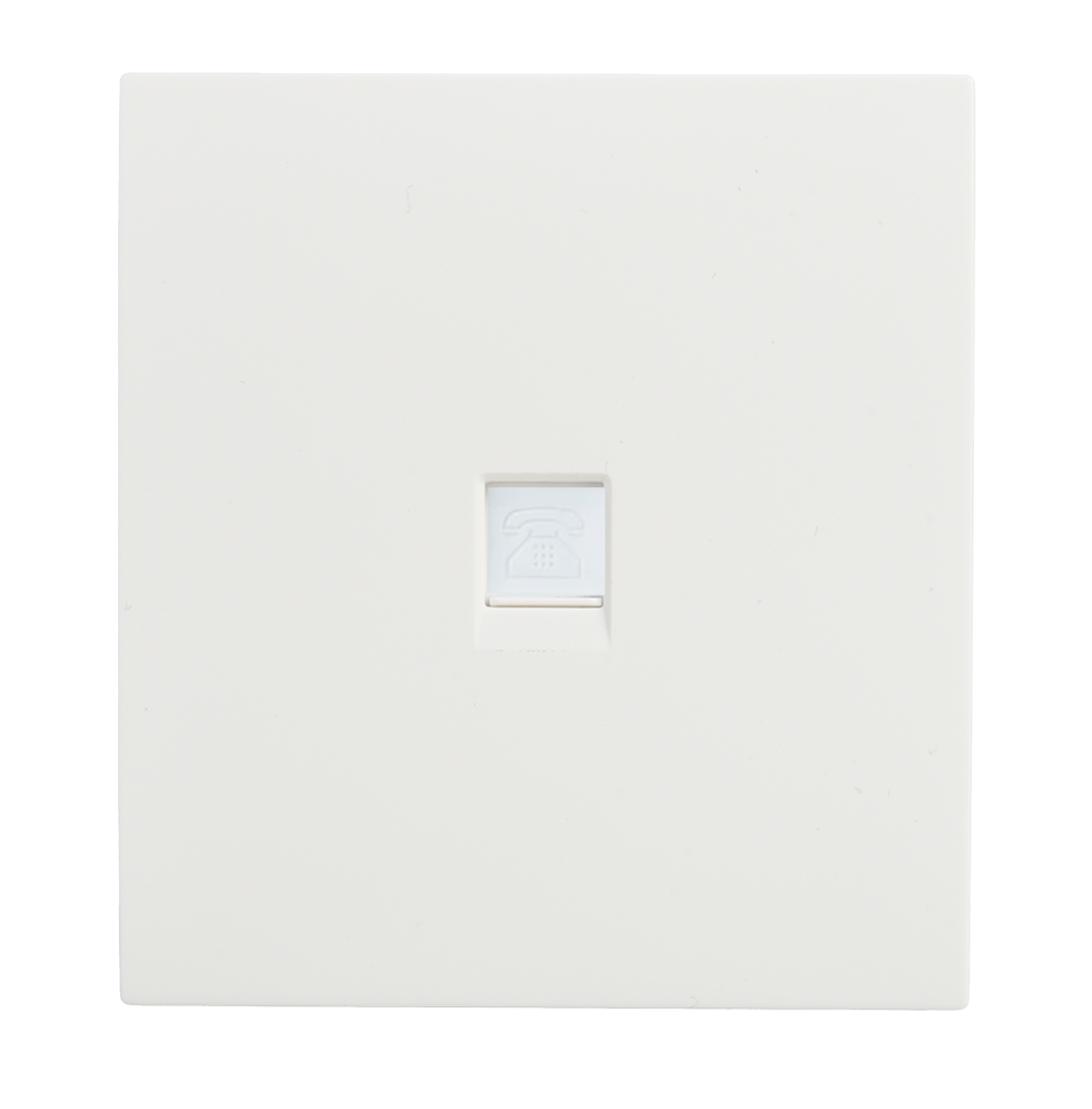 VIRAGO 1Gang Telephone Outlet White