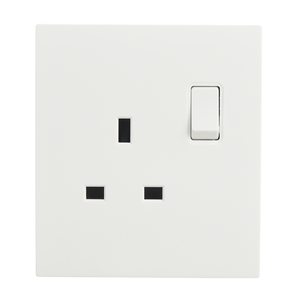 VIRAGO 13Amp. Single 1Pole Switched Socket Outlet without Indicator White