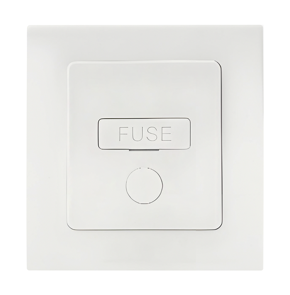 VIRAGO 13Amp. Fused Connection Unit with Flex Outlet White
