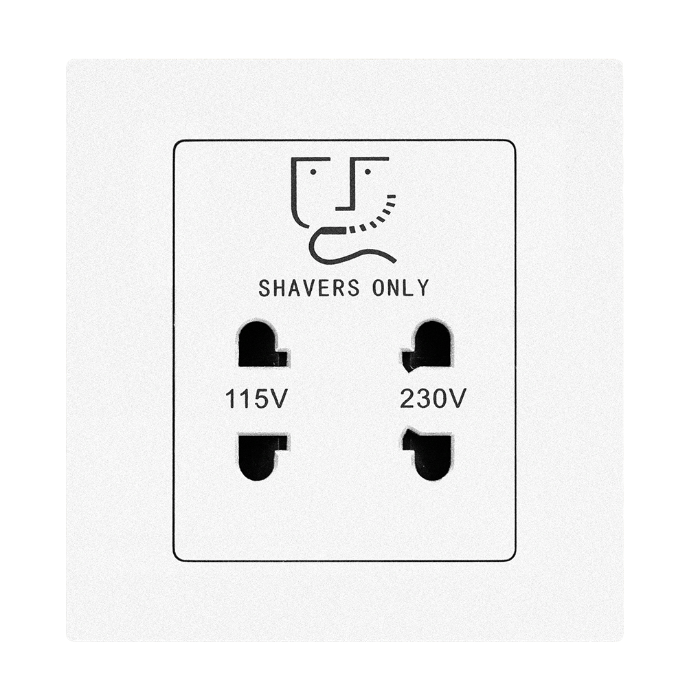 VIRAGO Shaver Socket Outlet White