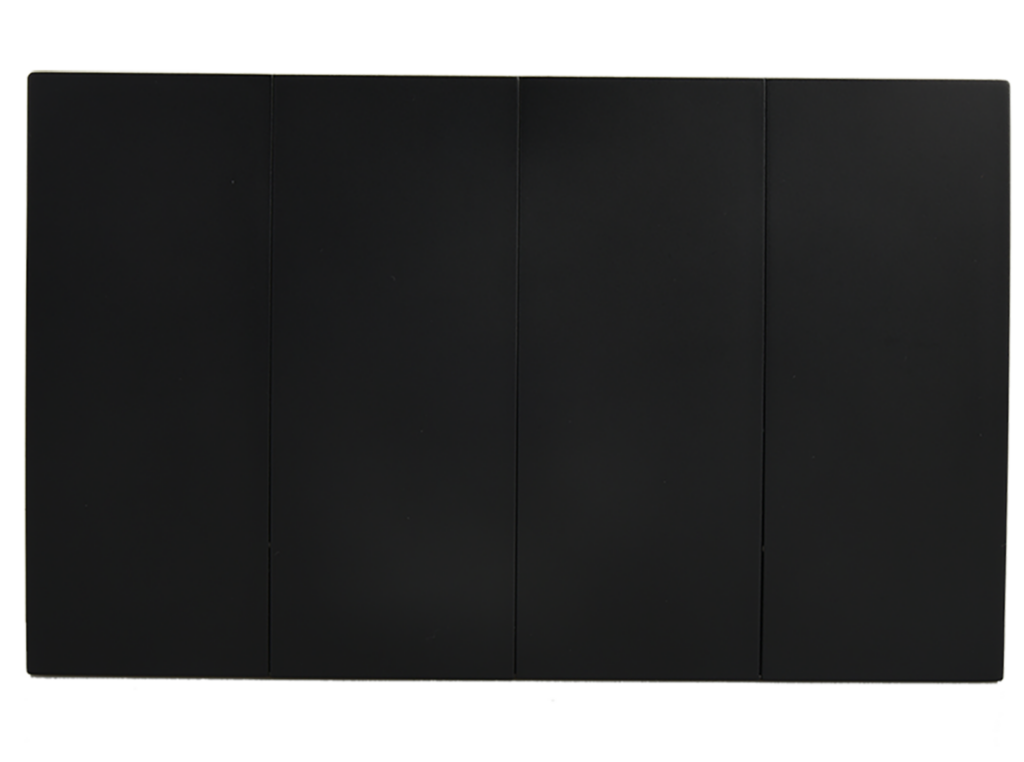 VIRAGO 4Gang 1Way Switch (3X6) Black