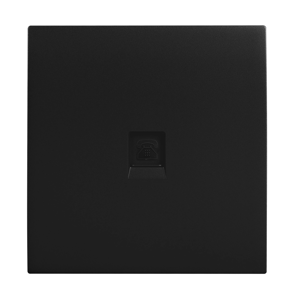 VIRAGO 1Gang Telephone Outlet Black