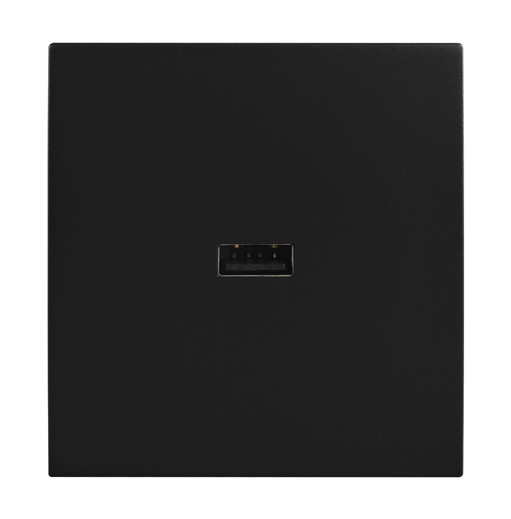 VIRAGO 1Gang  Type-A USB Charger Outlet Black