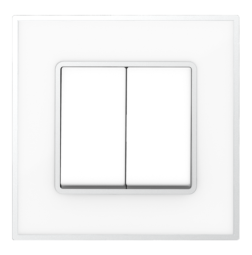 YULE 16Amp. 2Gang 1Way Switch White