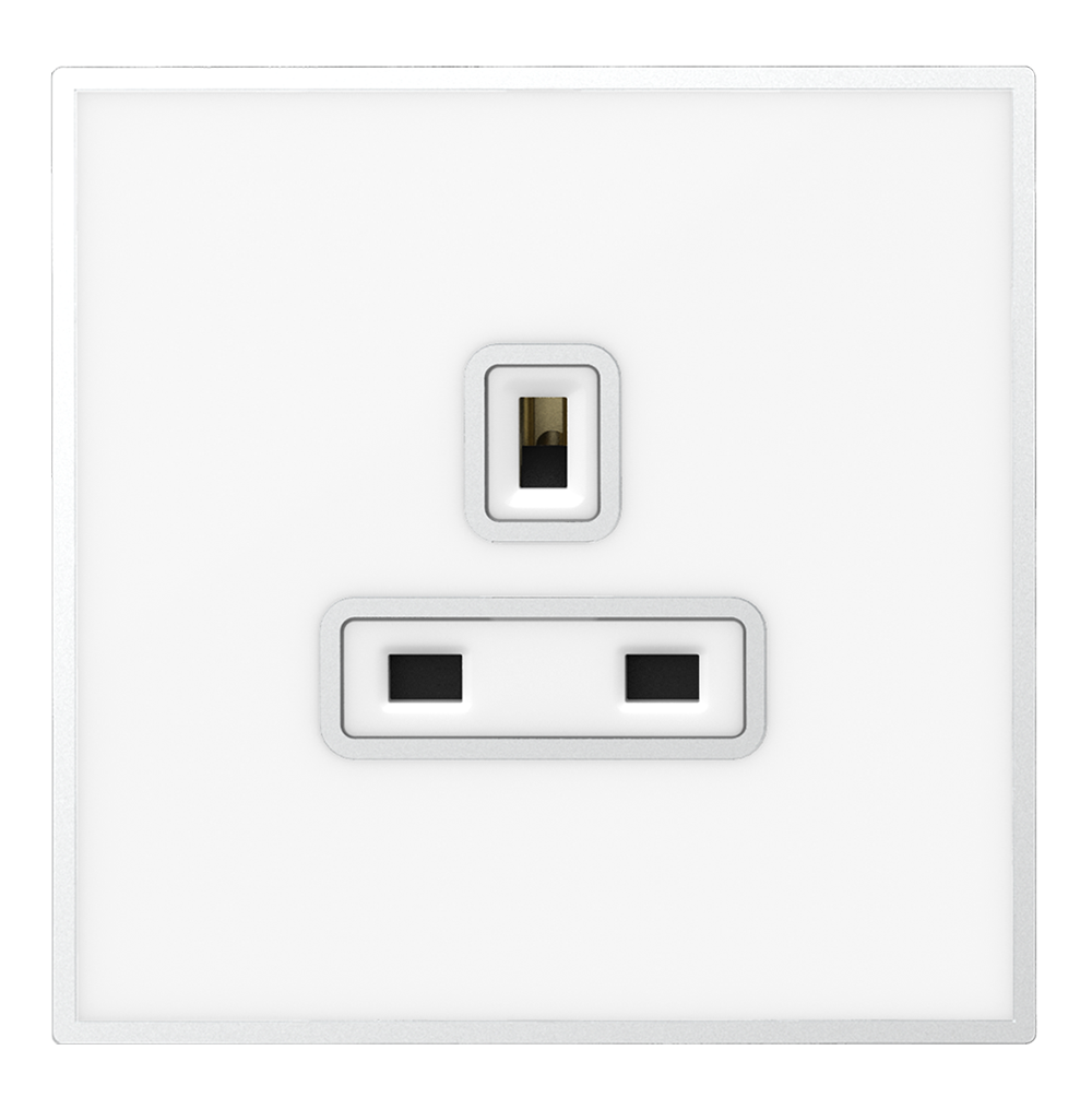 YULE 13Amp. Single Un-Switched Socket Outlet White