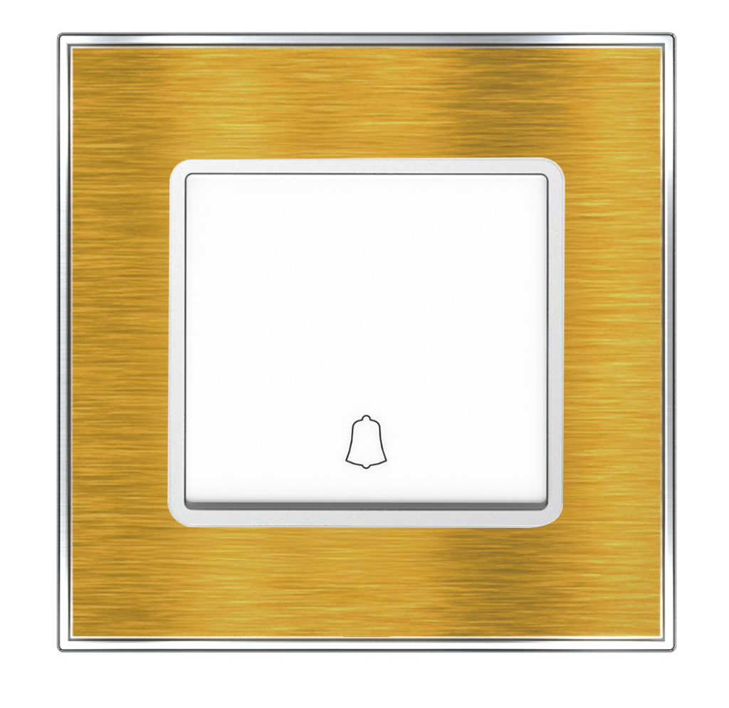 YULE 16Amp. 1Gang 1Way  Bell Press Switch Gold