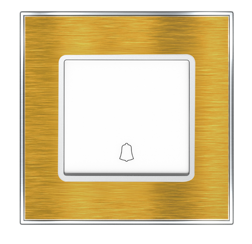 YULE 16Amp. 1Gang 1Way  Bell Press Switch Gold