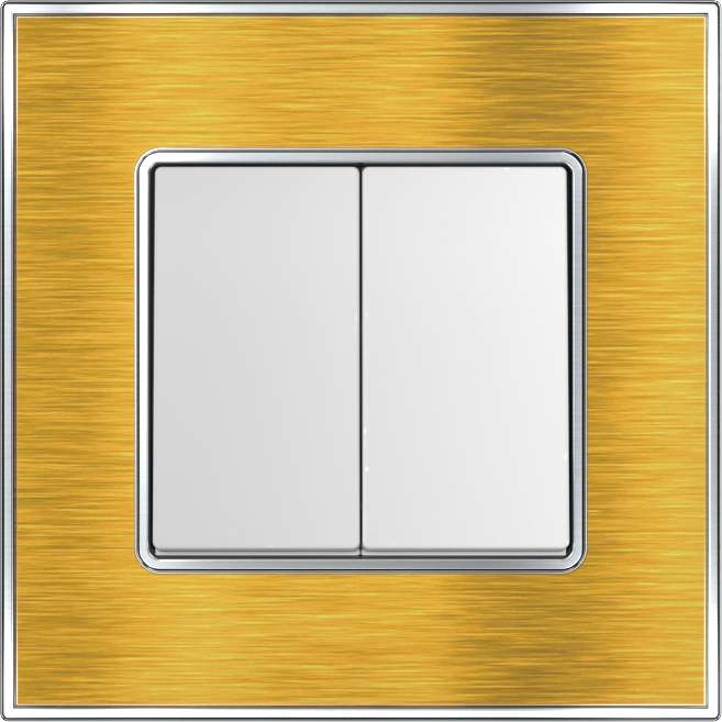 YULE 16Amp. 2Gang 2Way Switch Gold