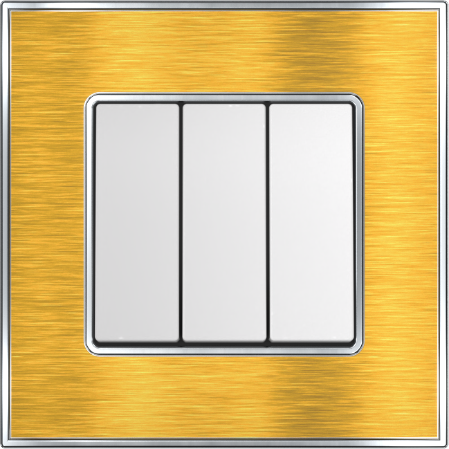YULE 16Amp. 3Gang 2Way Switch Gold