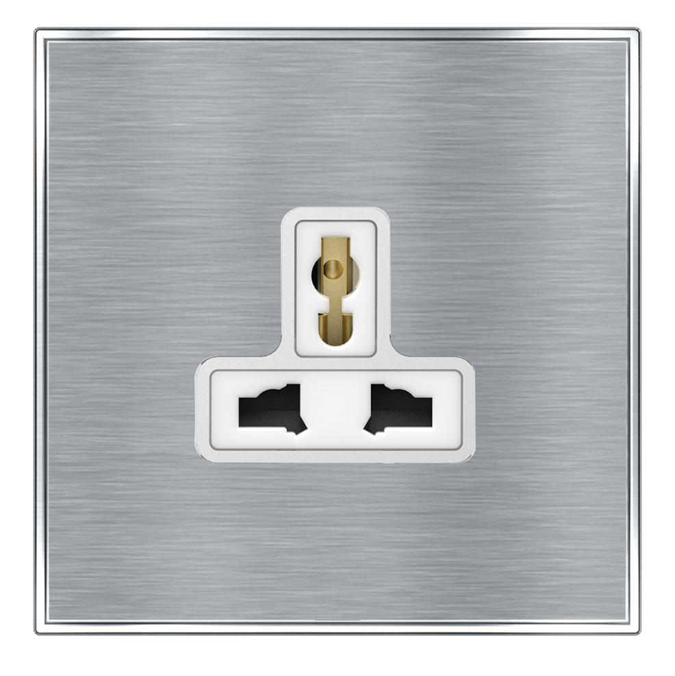 YULE 13Amp. Single Multi Un-Switched Socket Outlet Silver