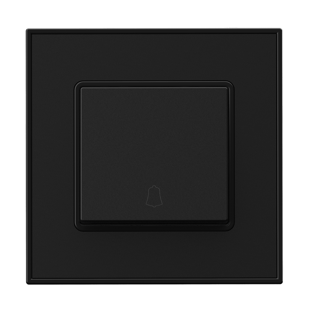YULE 16Amp. 1Gang 1Way  Bell Press Switch Black