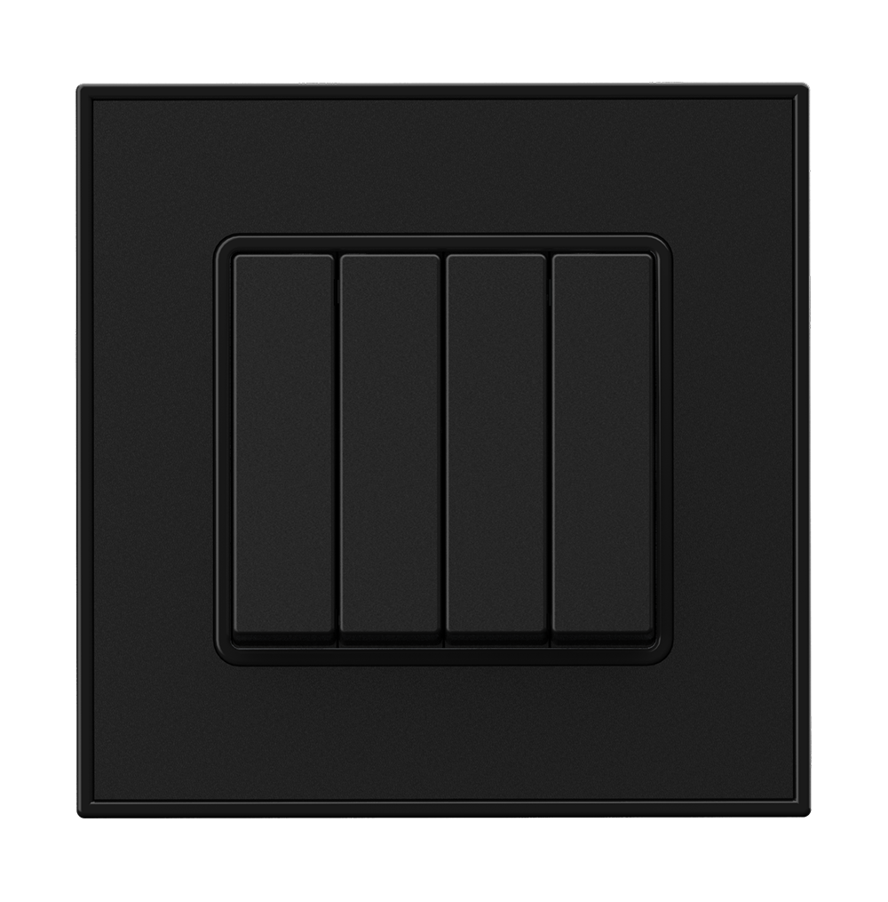 YULE 16Amp. 4Gang 2Way Switch Black