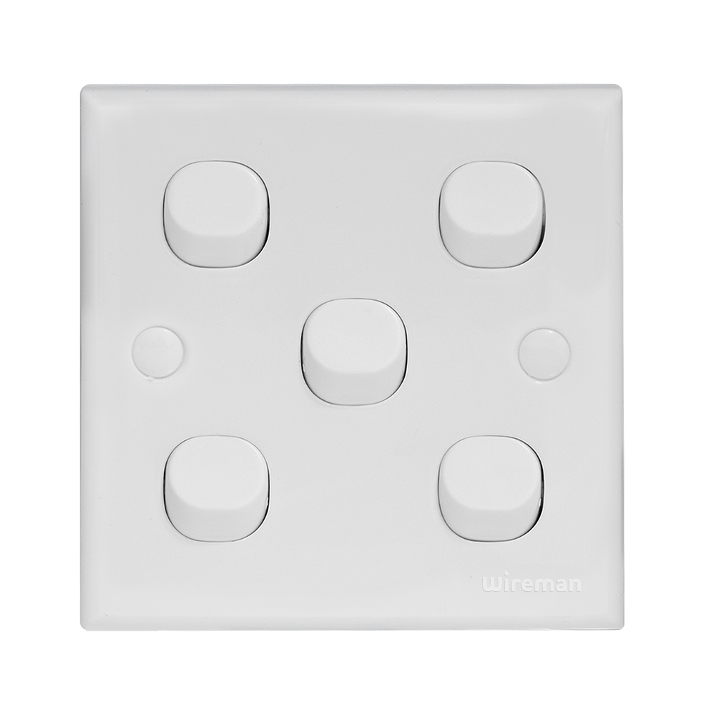 CLASSIC 10Amp. 5Gang 1Way Switch