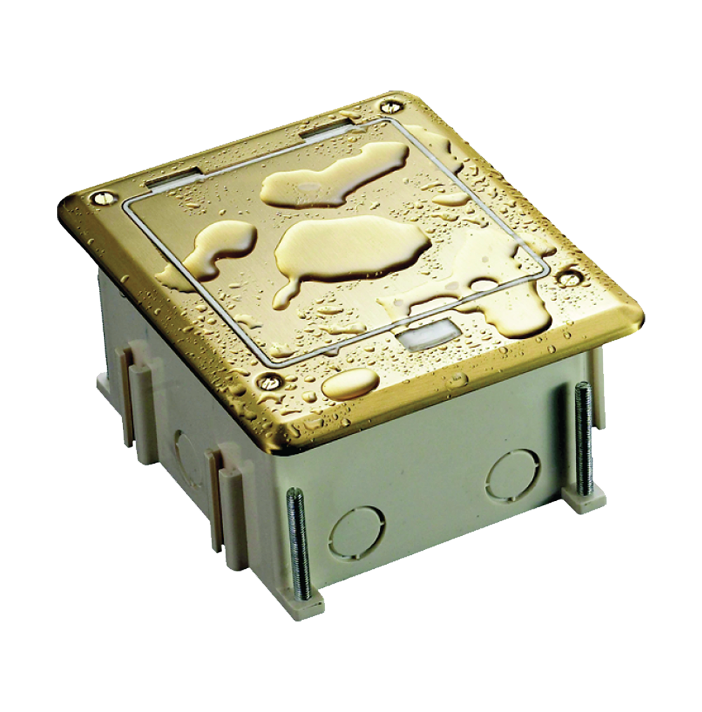 SPARTA Empty 3 Module Floor Pop-Up with Box 195x138mm IP66 – Gold – without modules