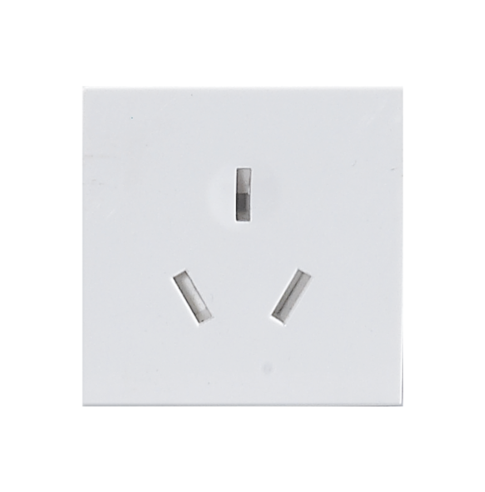 SPARTA 2 Module Size 10Amp. 250V, 3 Pin Socket Outlet – White – Module Only