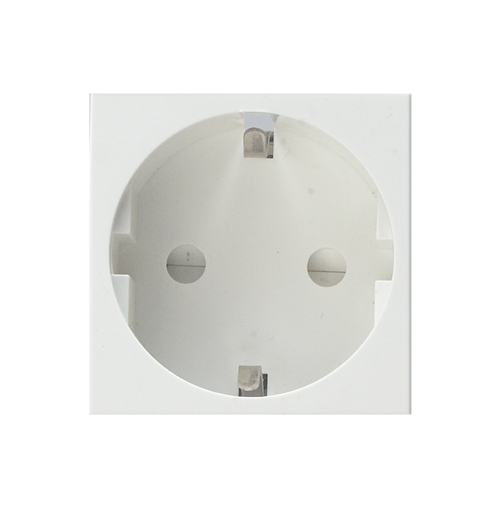 SPARTA 2 Module Size 16Amp. 250V Shuko European Socket Outlet – White – Module Only