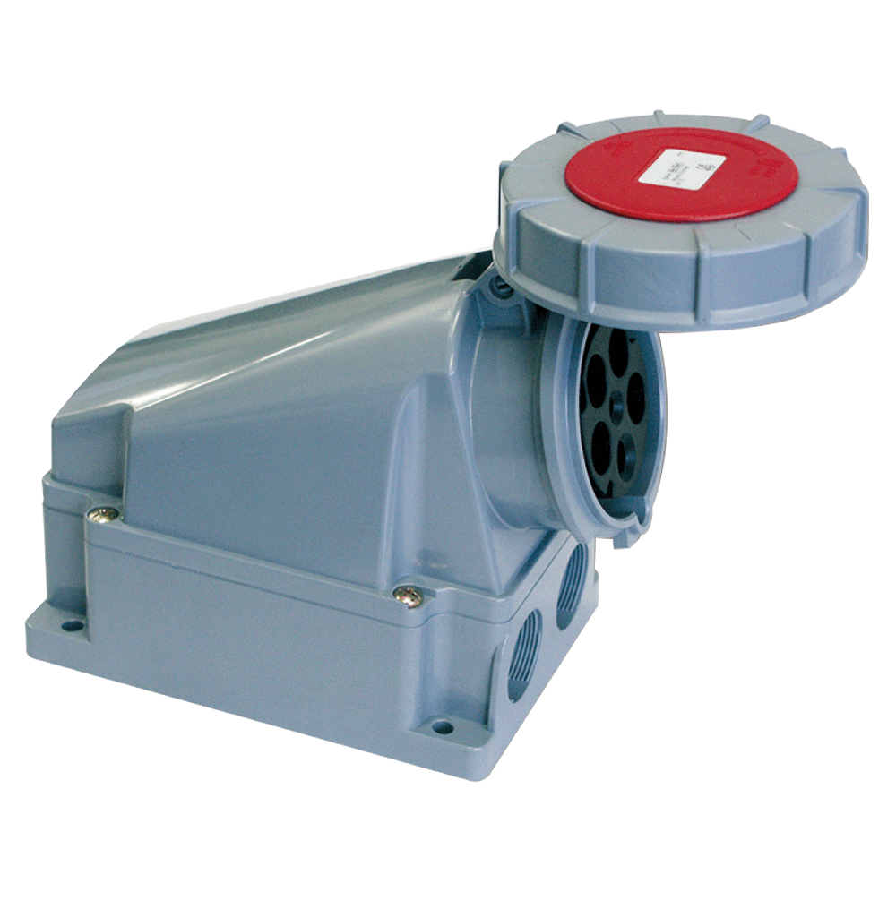 ATLANTIS CEE Series 63Amp. 500V IP67 3P+N+E Wall Mounted Socket 50/60Hz – 7h