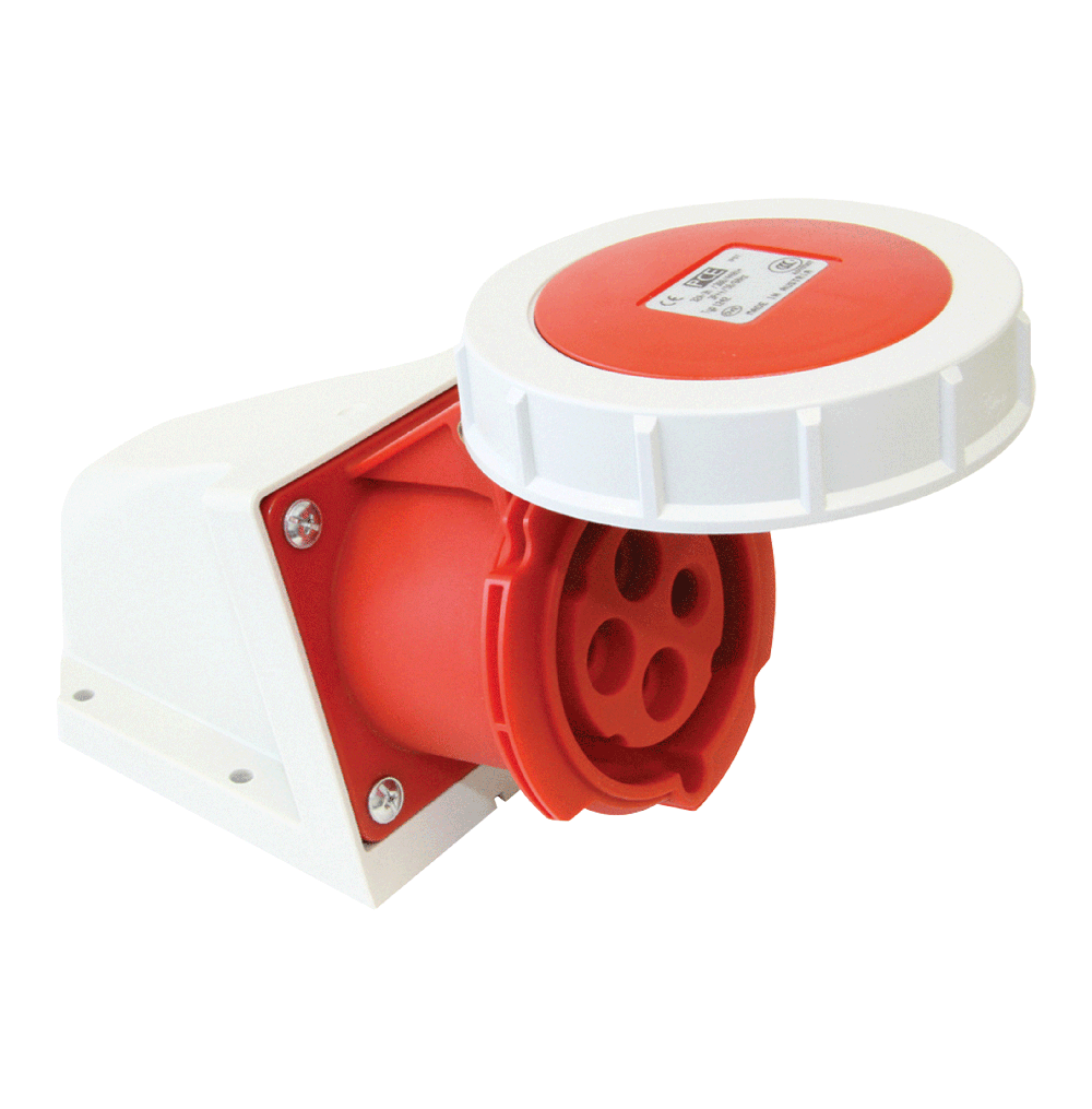 ATLANTIS CEE Series 32Amp. 440V 4Pole IP67 Container Wall Mounted Socket 50/60Hz – 3h