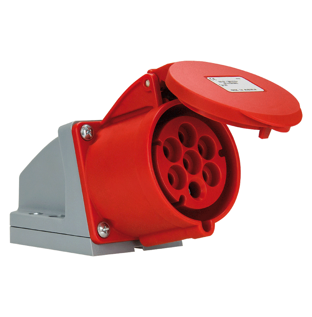 ATLANTIS CEE Series 32Amp. 400V 7Pole IP44 Wall Mount Socket 50/60Hz – 6h