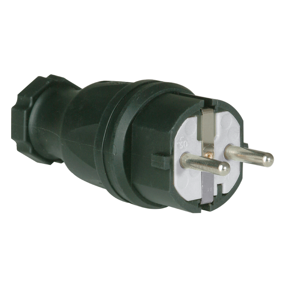 ATLANTIS CEE Series 16Amp. 250V IP44 Schuko Rubber Plug 50/60Hz