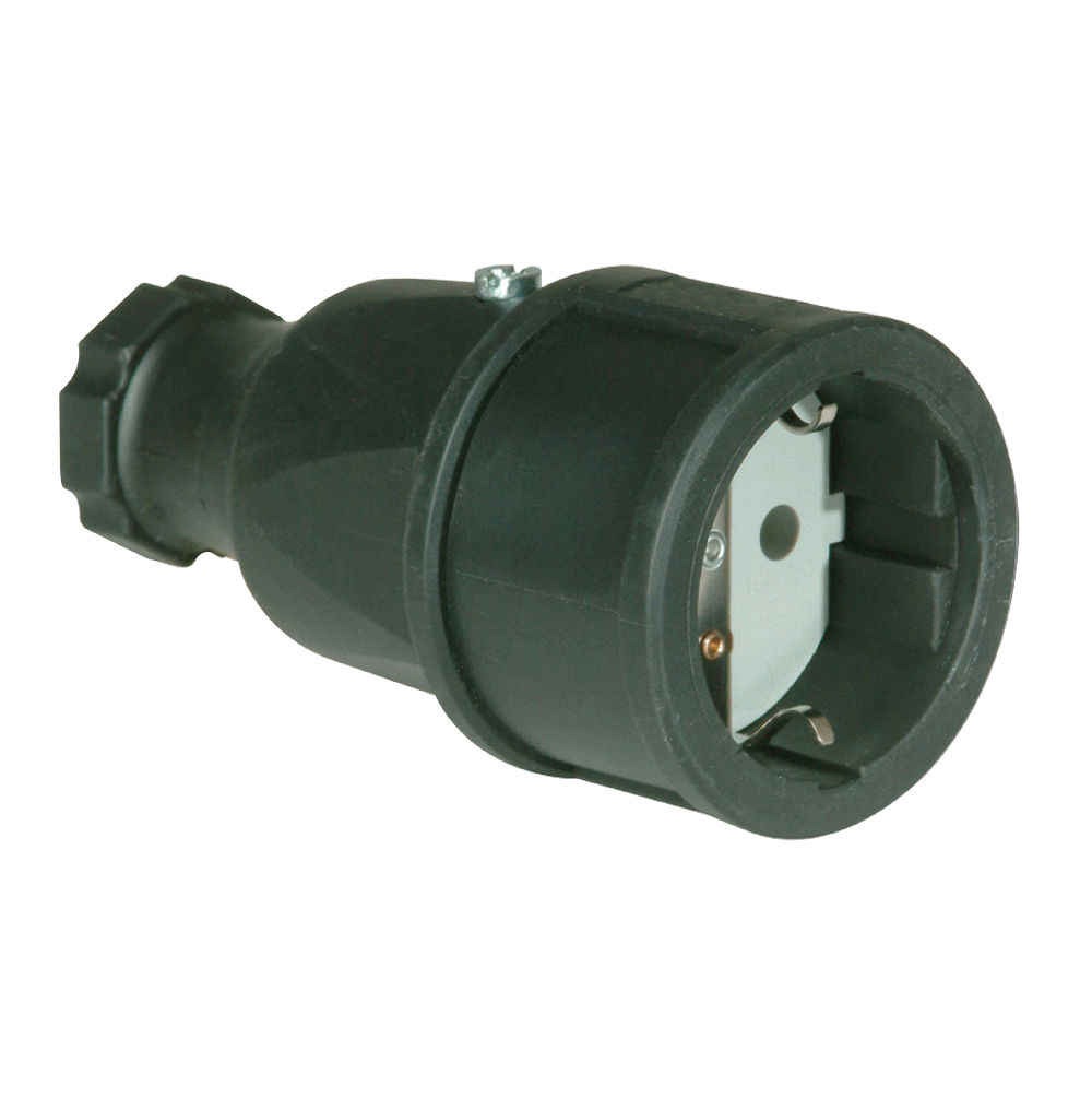 ATLANTIS CEE Series 16Amp. 250V IP44 Schuko Rubber Connector 50/60Hz