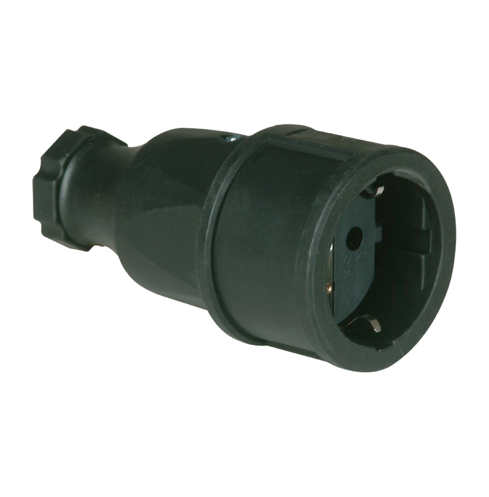 ATLANTIS CEE Series 16Amp. 250V IP44 Schuko Solid Rubber Connector 50/60Hz