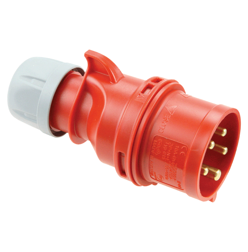ATLANTIS CEE Series 16Amp. 230V IP44 3P+N Plug 50/60Hz – 9h