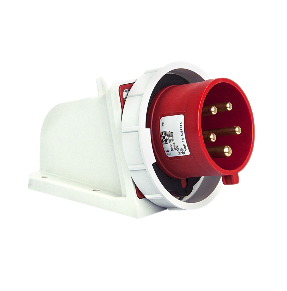 ATLANTIS CEE Series 16Amp. 230V IP67 3P+E Wall Mounted Plug 50/60Hz – 9h