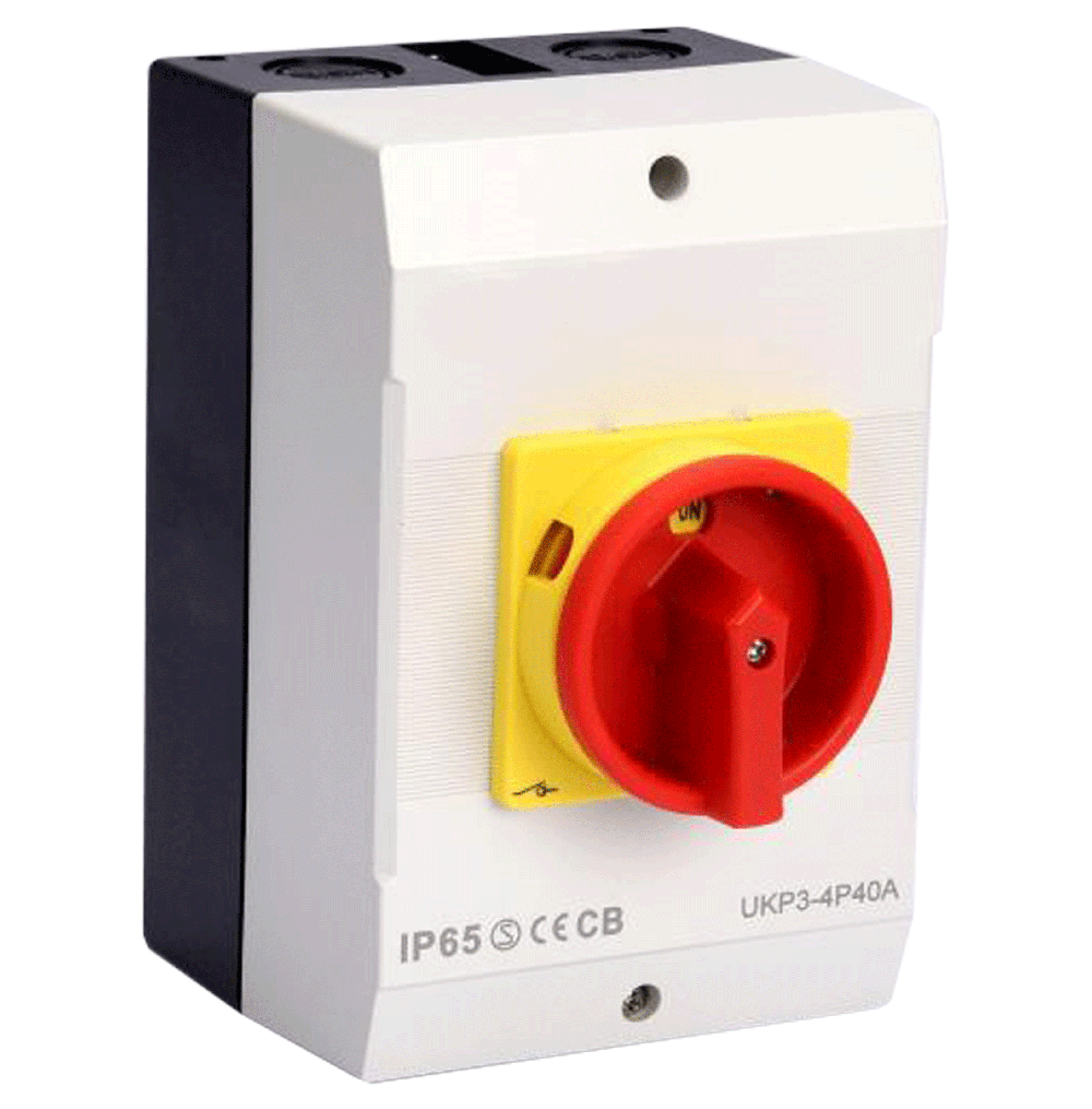 ATLANTIS 56Series 100Amp. 230-440V IP65 4Pole Surface Mounted Isolating Switch Metal