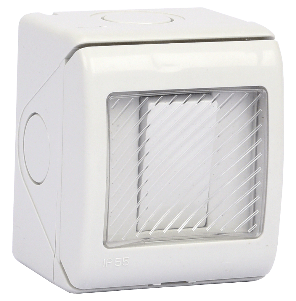 ATLANTIS 56Series 13Amp. 250V IP55 1Gang 2Way Surfce Mounted Switch
