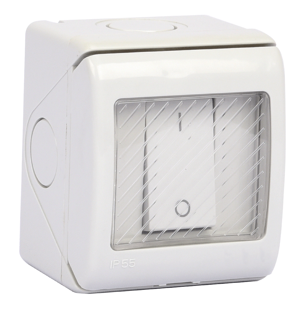 ATLANTIS 56Series 13Amp. 250V IP55 1Gang Double Pole Surfce Mounted Switch