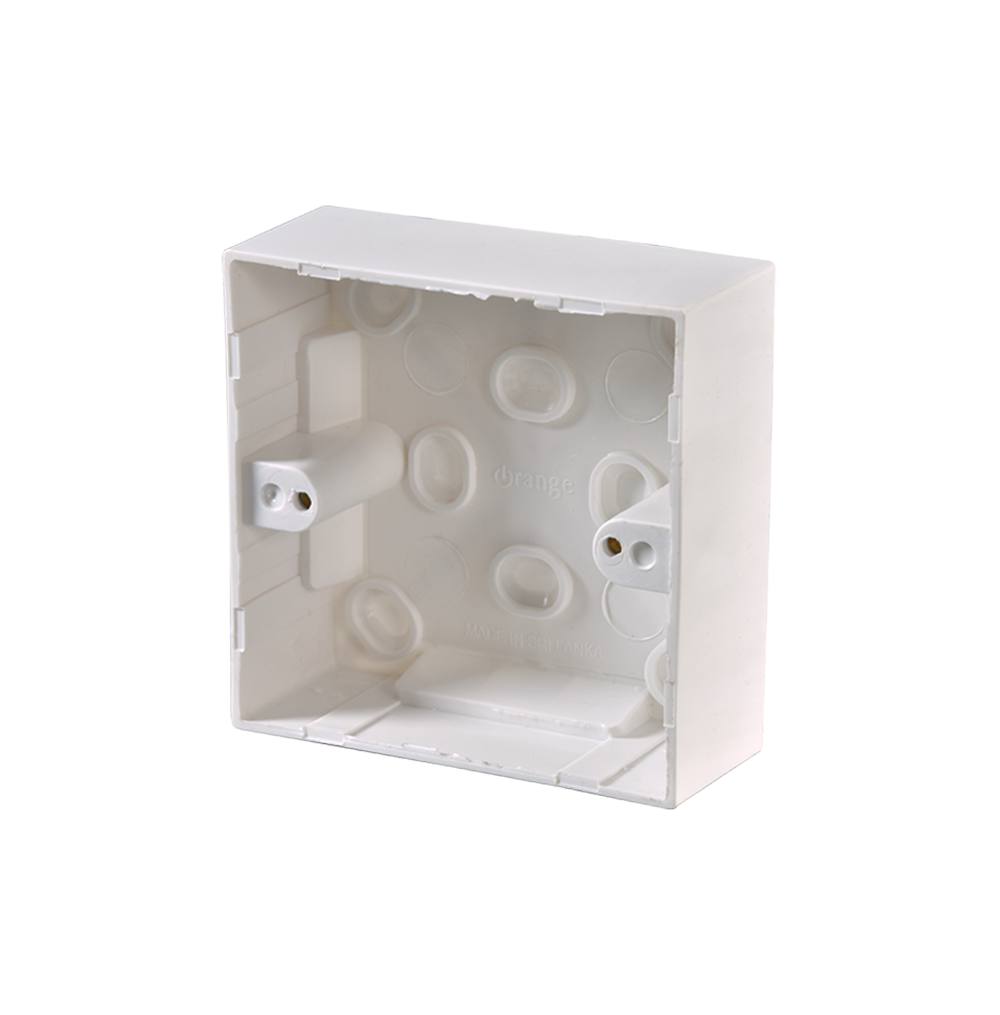 Single Surface Mounting Box 30mm Depth White