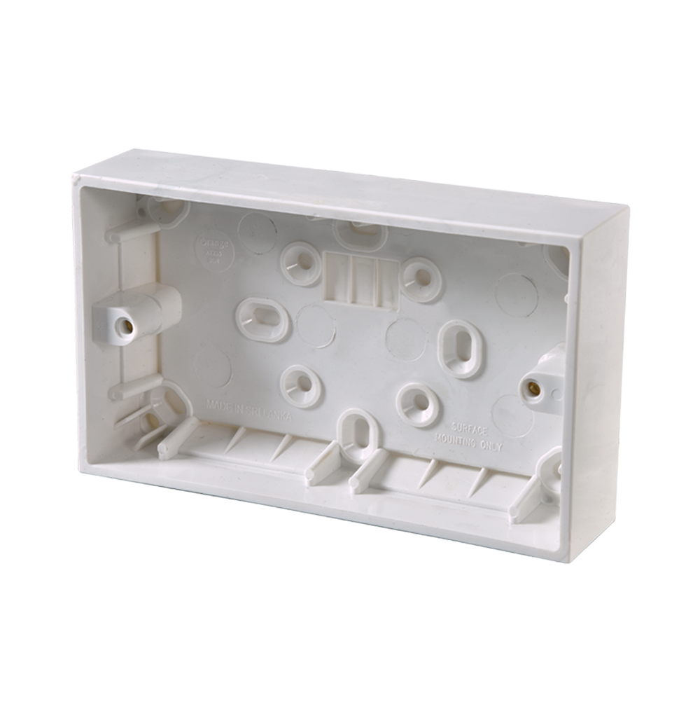 Twin Deep Surface Mounting Box White
