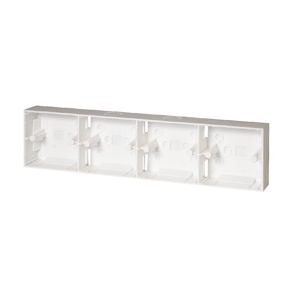 Mounting Box Surface 4Way 30mm Depth White