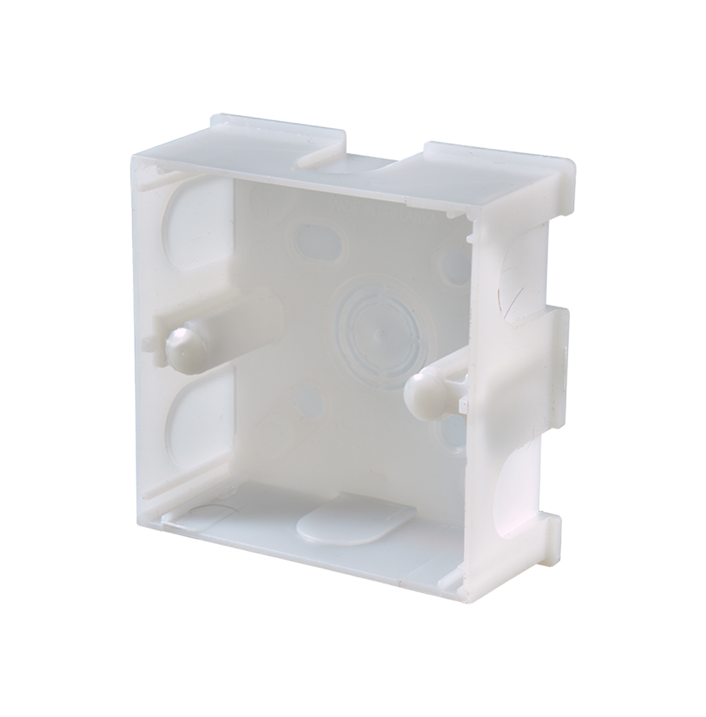 Single Gang Sunk Mounting Box 35mm Depth White