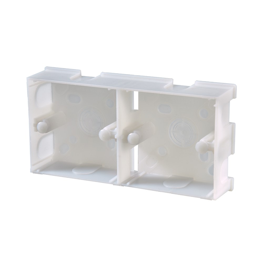 Double Sunk Mounting Box 35mm Depth White