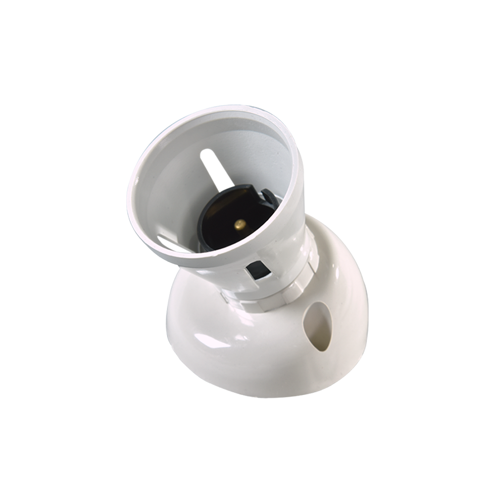 2Terminal Angled Batten Holder White