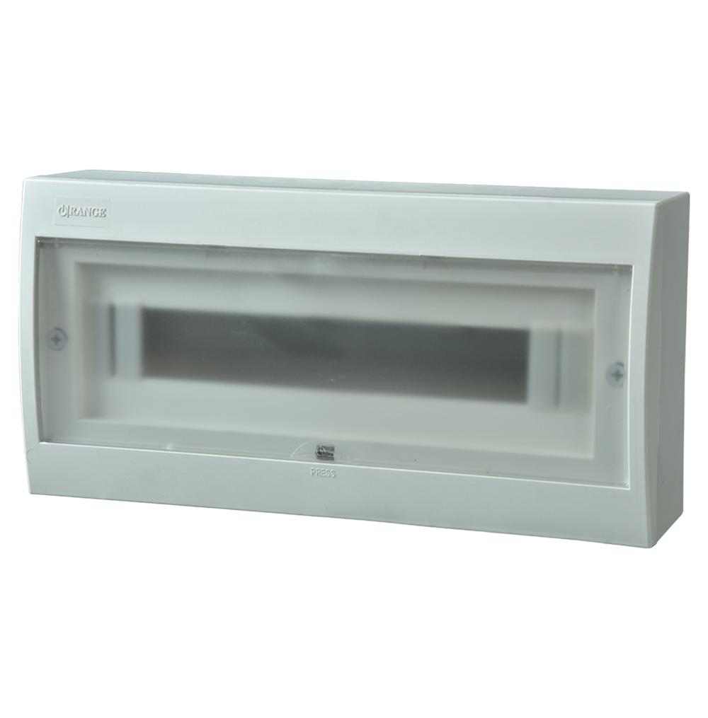 18Way Surface-Mounting Distribution Box 410x200x77mm (with Screw type Terminals) White
