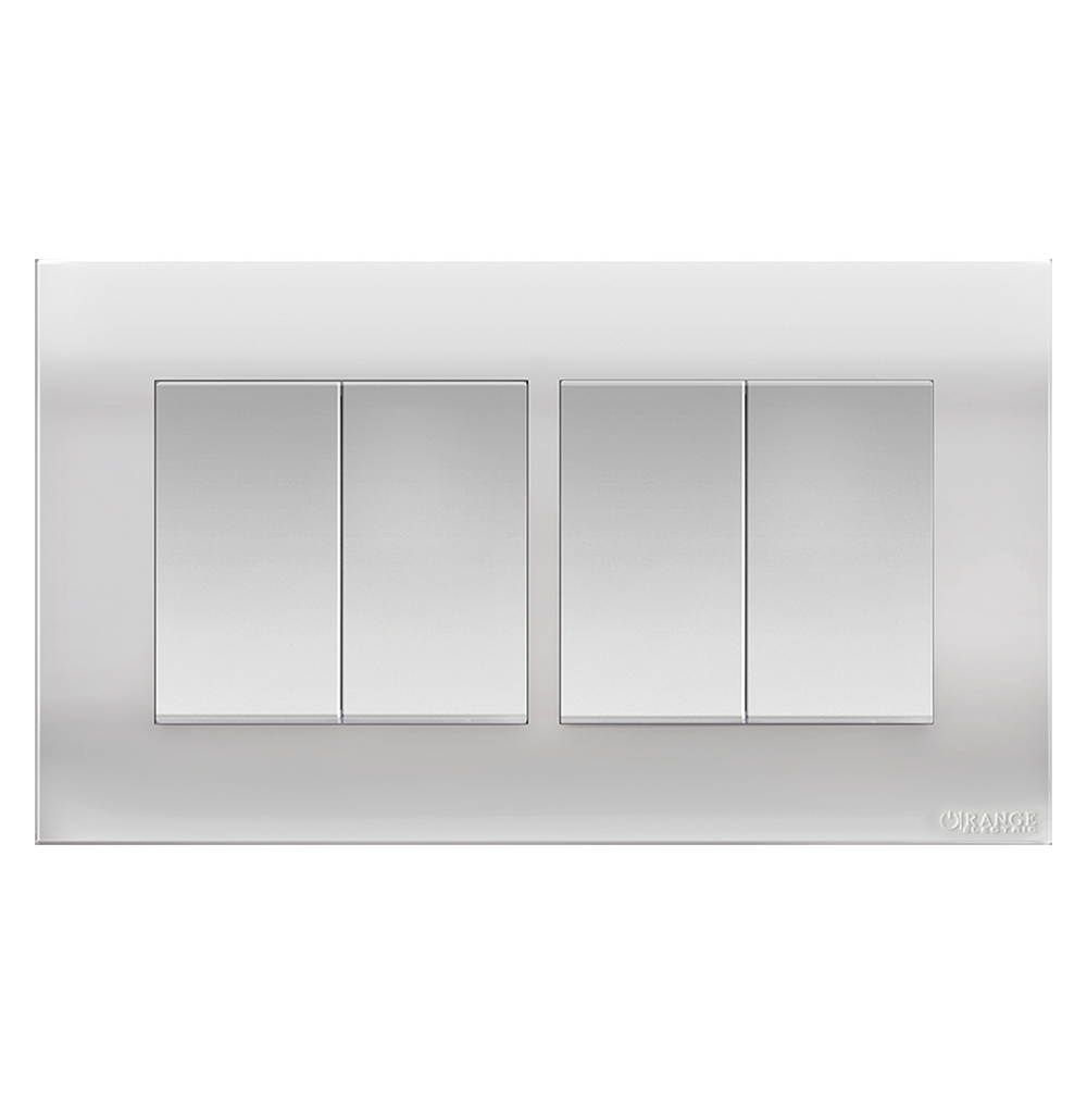 AKOYA 16Amp. 4Gang 2Way Switch (Twin) White with White Surround