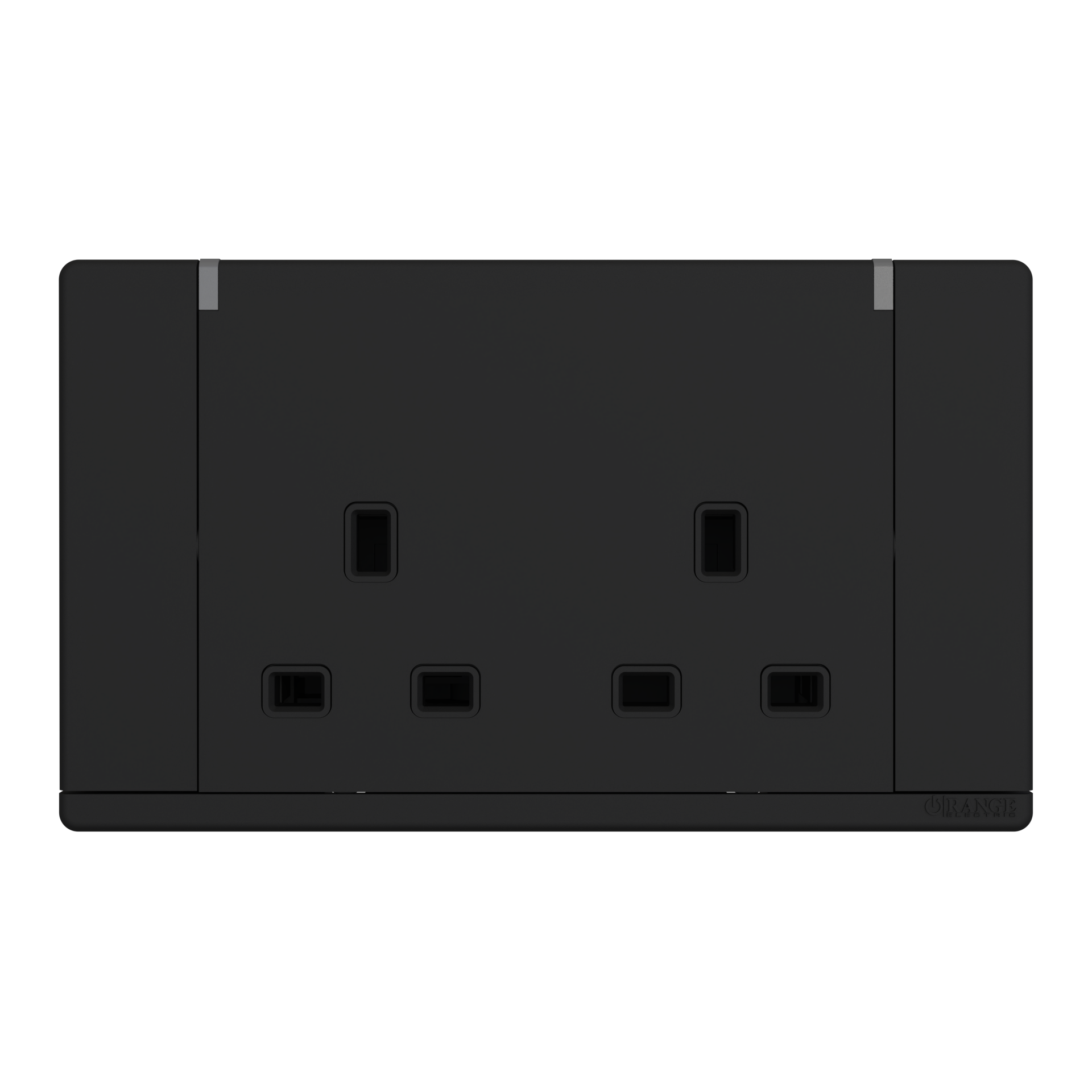 ODESSA 13Amp. 250V Twin Switched Socket Outlet with Radium Black Matte