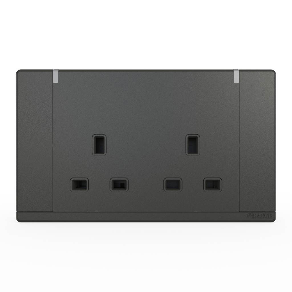 ODESSA 13Amp. 250V Twin Switched Socket Outlet with Radium Pearl Gunmetal