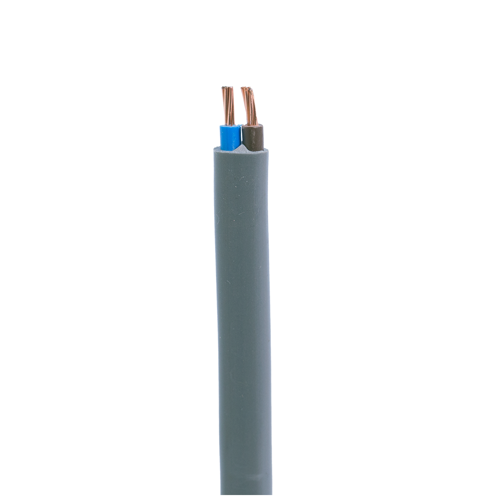 7/0.53mm Cu/PVC/PVC Flat Twin Cable (1.5mm2) Grey